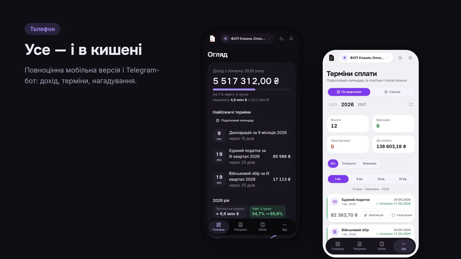 Мобільна версія MobiFactura: огляд і податковий календар
